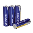 BLISTER CON 4 PILAS "AA" ZINC-CARBON VOLTECK