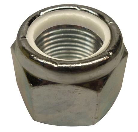 TUERCA HEXAGONAL INSERTO DE NYLON  GALVANIZADO ESTANDAR  1/4   HILOS 20