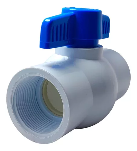 [VES-2R] VALVULA ESFERA PVC DE 2 ROSCA (LLAVE) Y CEMENTAR 