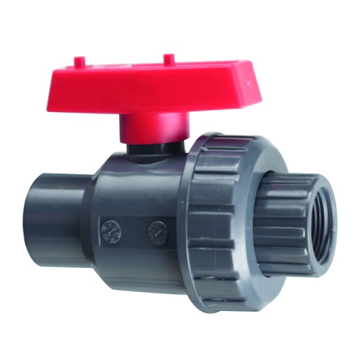[ROSC-VALV-1] VALVULA ROSCA 1 UNION SIMPLE PVC CEDULA 80 1PULG 1PZS (ROSCA)