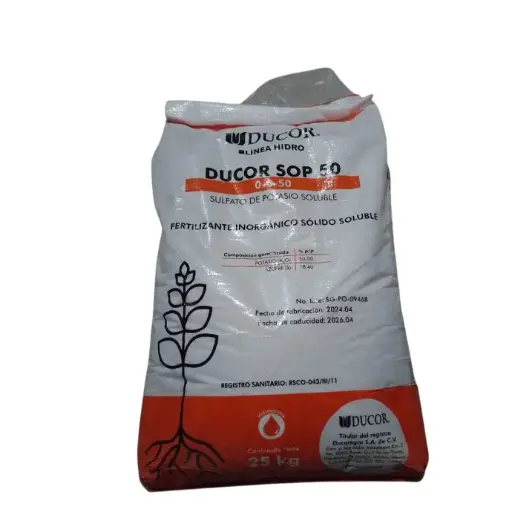 SULFATO DE POTASIO 25KG BULTO