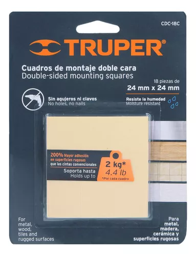 [17290] BLISTER CON 18 CUADROS DE MONTAJE DE 24X24MM TRUPER