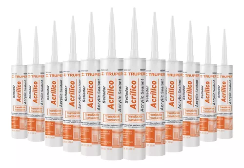 sellador acrilico de 280ml transparente (truper)