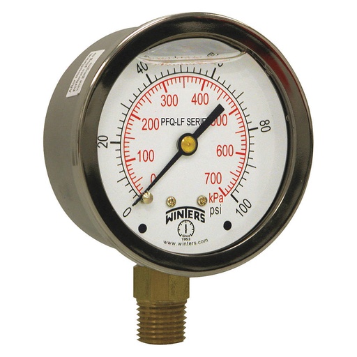 [OG011470] MANOMETRO  1/4 PULG 0-100 PSI 60MM