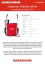 ASPERSOR  HIBRIDO - ELECTRICO 20 LT