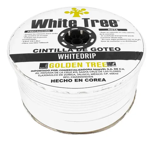 [WDE020-130-10-05500] CINTILLA  WHITEDRIP TAPE PASTILLA 500 MTS 5/8-0.8-1.0 CAL 8MIL  10CM