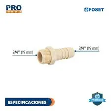 ADAPTADOR INSERCION MACHO 3/4"